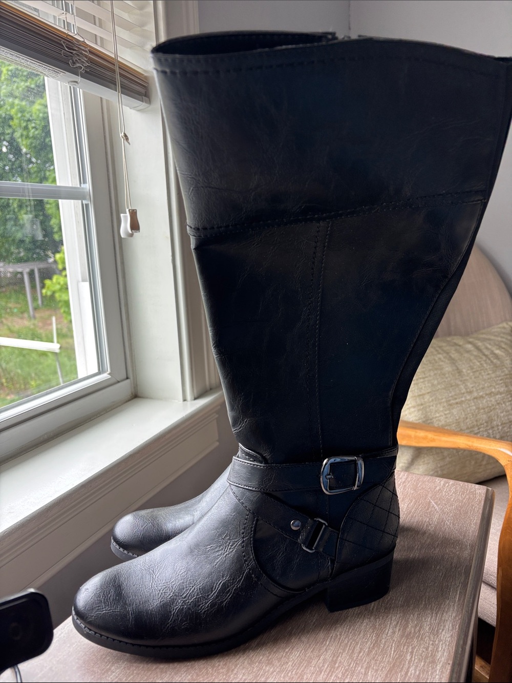 Unisa Black Wide Calf Ankle Boots